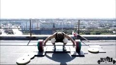 Weightlifting on top with Dmitry Lapikov.