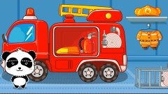 Мультфильм Маленький пожарник Развивающий мультик про машинк...