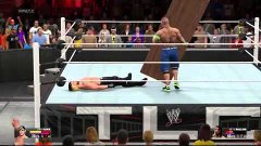 John Cena vs Seth Rollins - Full Match Tables Match TLC 2015...