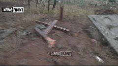 ДНР. Разрушенное огнем ВСУ действующее кладбище в Широкой Ба...
