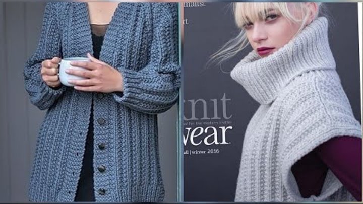Вяжем фундаментальную резинку для пальто и кардиганов 🚩 knitting pa ...