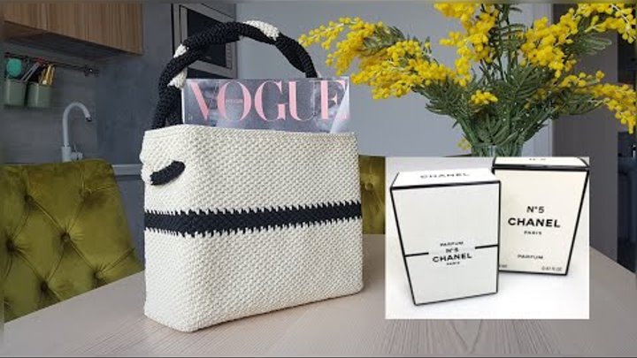 Вяжем бомбическую сумку CHANEL N'5 👜 crochet bag.