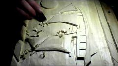 Wood carving.  Sailing ship  Part 2 of 3 .Art.Woodworking.