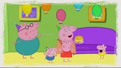 Peppa Pig Finger Family Birthday Party \ Nursery Rhymes Lyri...