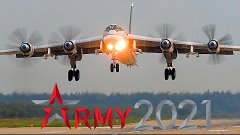 Отлёт Ту-95МС с форума &quot;Армии-2021&quot;