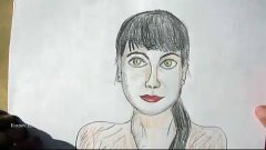 Лариса (Ehedov Elnur) How to draw amateur Russian Girl