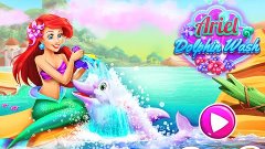 Ariel Dolphin Wash - Animal Caring Game for kids HD