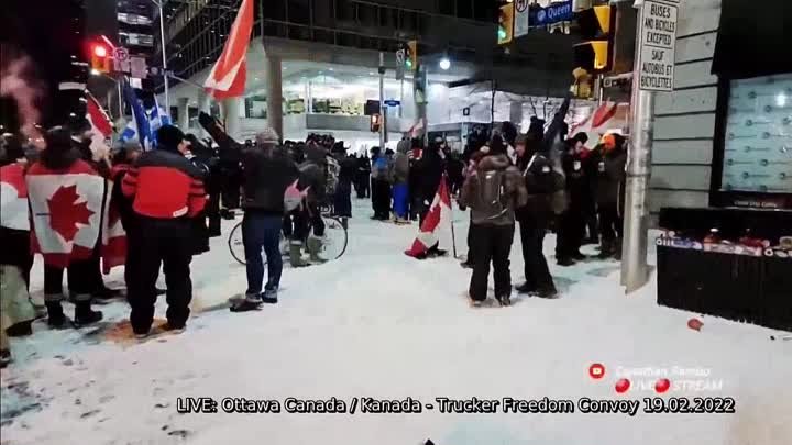 LIVE: Ottawa Canada / Kanada - Trucker Freedom Convoy 19.02.2022