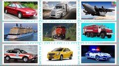Names and Sounds of Vehicles  Learning Videos   Cars for Kid...