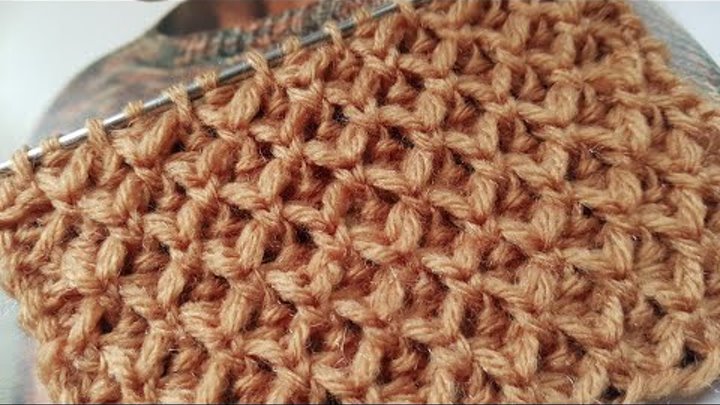 Вяжем шикарные "Соты" спицами 🍂 knitting pattern.