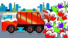 Kinder Surprise and Garbage Truck / Vehicles for Children / ...