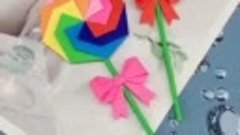 Яркий цветок-оригами
