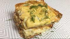 Простой рецепт пирога с куриным филе и сыром | Пирог с сыром...