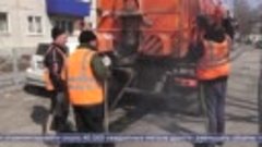 Ямочный ремонт дорог литым асфальтом начали в Южно-Сахалинск...