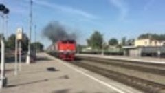 3ТЭ10УК-0063 с грузовым поездом на станции Узловая-I