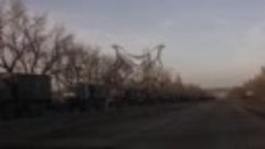Колонна российских военных в Сумской области Украины