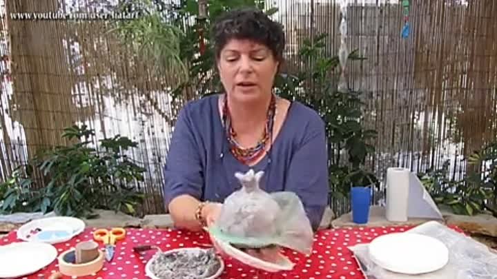 How to Make a Paper Mache Pomegranate [ENGLISH SUBTITLES]