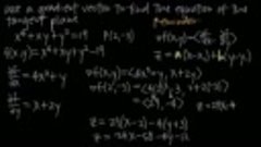 13 Partial Derivatives - Gradient vectors - 074 Gradient vec...