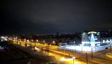 Вид над Сулимой ночь на 1 января 2017г.