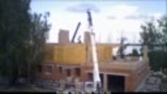 Строительство шале в Челябинске.  Монтаж деревянной части