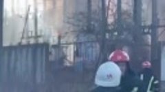 Сильный пожар на железнодорожной  станции Красное во Львовск...