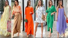 VESTIDOS DE MODA VERANO💥 LOOKS MODERNOS ELEGANTES Y SENCILL...