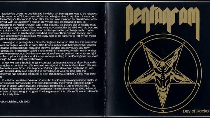 Pentagram  - Day Of Reckoning [ Full Album   1987 ]