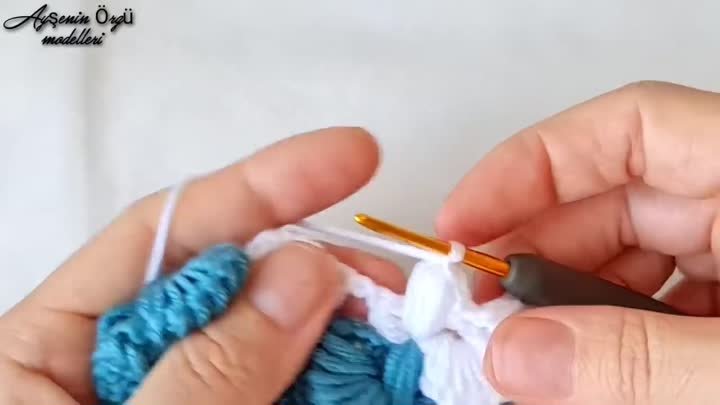 Muhteşem deniz kabuğu örgü modeli Knitting Crochet