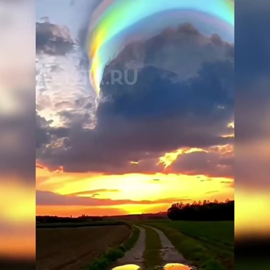 Радуга с облаками фото Радуга с облаками фото