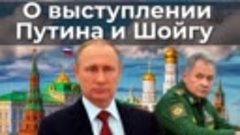 О выступлении Путина и Шойгу