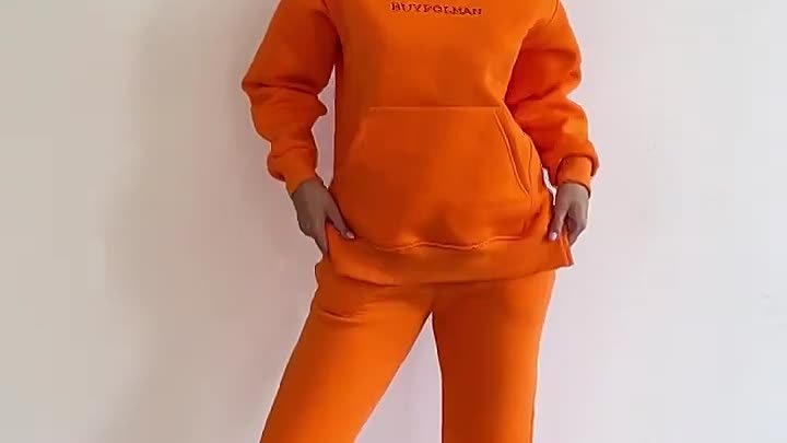 Женский костюм с брюками В-46 (оранжевый)