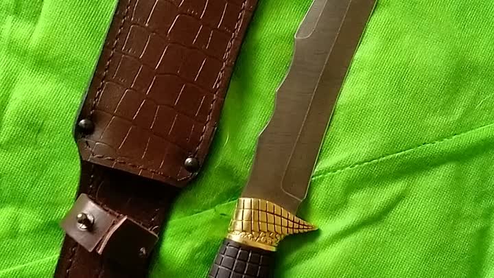 Нож Аллигатор из булатной стали. Цена 5000 рублей .mp4