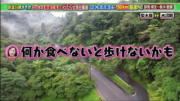 土曜スペシャル 動画 絶景グルメの宝庫「わたらせ渓谷鐵道」沿いをひたすら歩く | 2022年9月24日