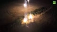 Кадры ночной стрельбы из РСЗО «Ураган» по укрепрайонам  ВСУ....