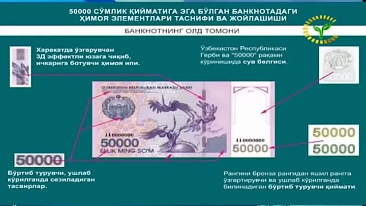 ШОК ЯНГИЛИК!!! Узбекистонда Янги 50 000 СЎМ банкноти муомалага кирит ...