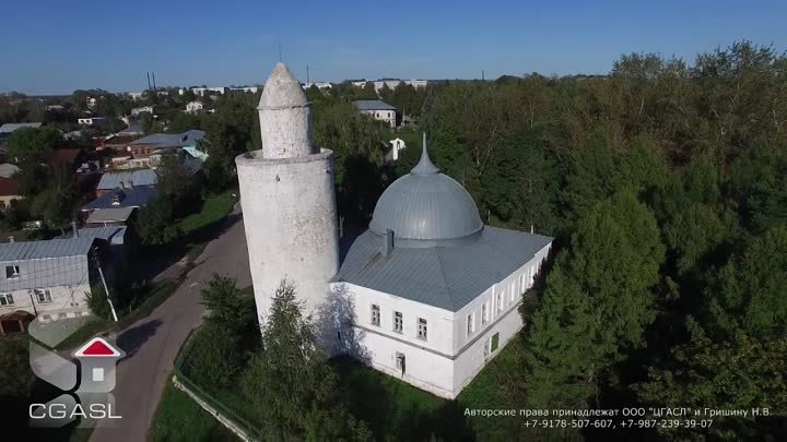 Аэросъемка города Касимов (Ханская мечеть и текие)