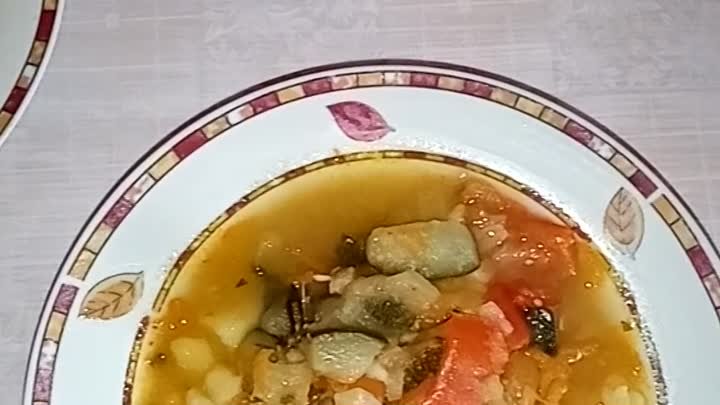 Суп-рагу из свежих овощей со своего огорода