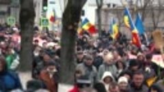 Воскресный антиправительственный протест в Кишиневе за 2 мин...