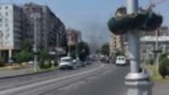 Владикавказ на ЦУМЕ горит трамвай