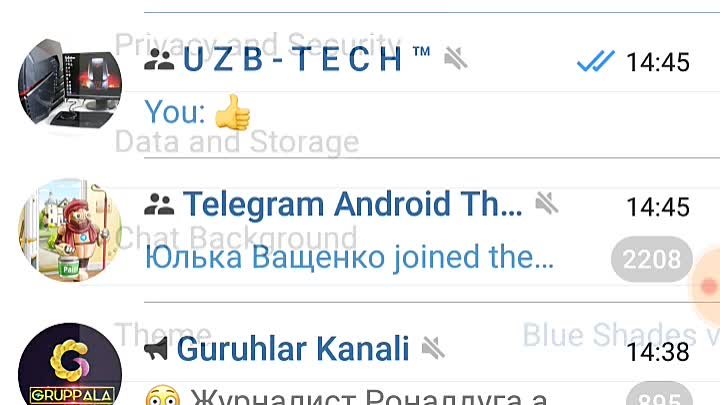 Telegram Messenger dasturiga Russ va Uzbek Tillarini o'rnatish.