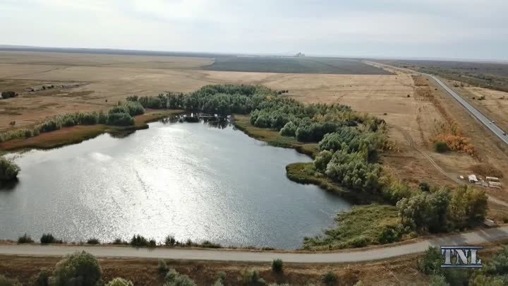 Оренбуржье с высоты от Львовича. Поселок Чистый.