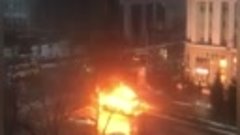В Саранске загорелся перевозивший рабочих автобус