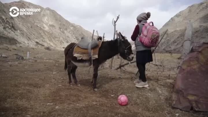 🕌 🇰🇬  Девочка, ослик, школа🌹💚🌹Сары-Булак Кочкорского района На ...