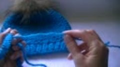 Вязание шапки платочной вязкой.Knitting hats Garter