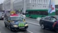 Автопарад Дедов Морозов в Могилеве!!!