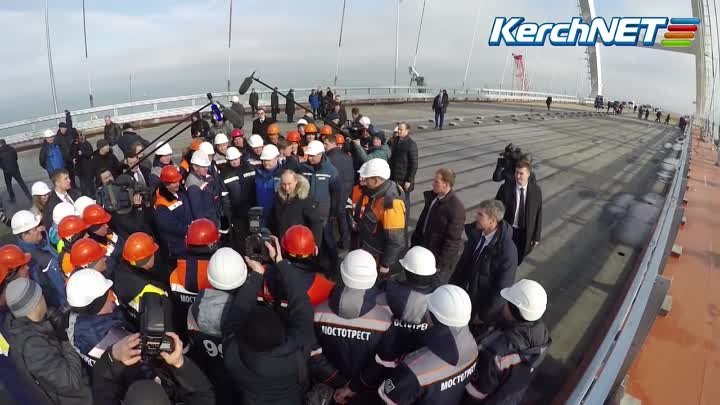 Владимир Путин на Крымском мосту 14.03.2018