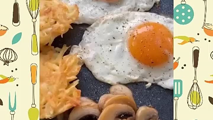 Драники с яичницей на завтрак 🔥