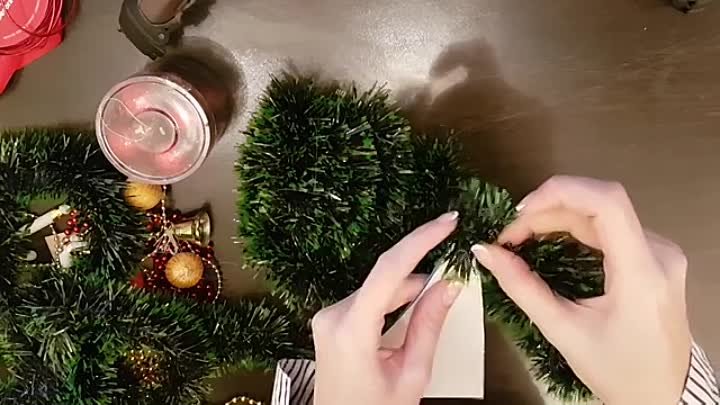 Новогодняя Елочка Своими Руками Из Мишуры ❋ 🎅❋ DIY Две Елки На стол ...