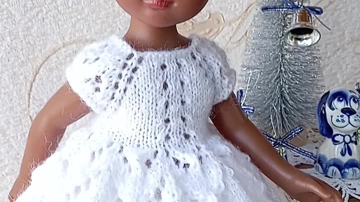 Платье вязаное для кукол