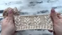 Красивый и простой узор спицами для вязания кардиганов, кофт...